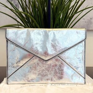 Rebecca Minkoff Leo Silver Clutch